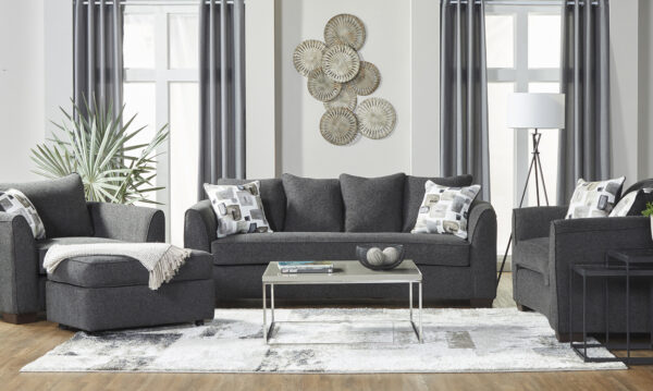 sofa gris oscuro