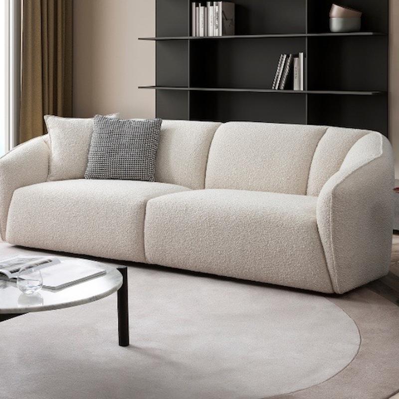 Sofa Curvo Gris Claro